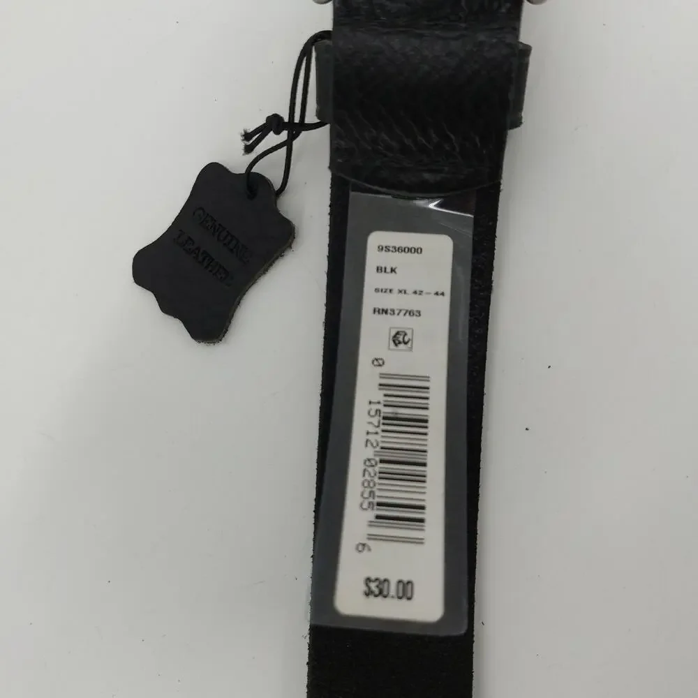 Sonoma Black Genuine Leather Belt Single Prong Men's Size 42